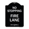 Signmission No Stopping Fire Lane Refer to CVC 22500.1 Heavy-Gauge Aluminum Sign, 24" x 18", BW-1824-23576 A-DES-BW-1824-23576 - alternate 1